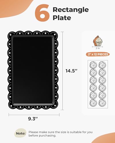 Kootek 10pcs Cupcake Stand Dessert Table Display Set Serving Tray for Party | 3-Tier Cupcake Stand, 6 Rectangular Trays, Hold 128 Standard Cupcakes, Cookie Display, BPA-Free, No Tools Required, Hand Wash - color: Gold & Black, size: 10 Set