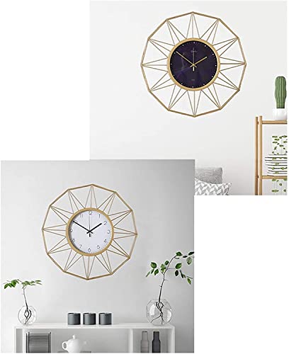Wall Clocks Iron Wall Clock Metal Wall Decorative Centerpiece Weddings Home Office for Living Room Kitchen Bedroom Wall Decoration