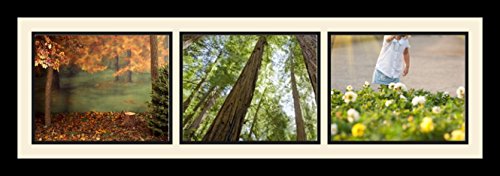 ArtToFrames Collage Photo Frame Single Mat with 3-8x10 Openings with Satin Black Frame and Baby Blue mat. - color: 3 - 8x10 - (2134), size: Baby Blue