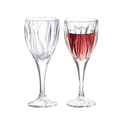 KAMMAK Crystal Red Wine Glasses Set of 2, 8 oz Stemmed Glasses, 780N | Hand Blown, Bordeaux Wine Glasses, Thin Rim & Long Stem, Red & White, Daily Use, Wedding or Birthday Gift for Women - size: 7KPSP780N