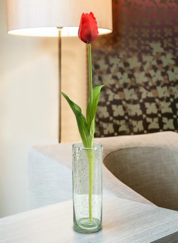 Serene Spaces Living 7" Speckled Green Glass Bud Vases, Tall & Slender Floral Vase, Perfect for Floral Arrangements at Home, Office, Wedding Tablescapes, Celebratory Events, Set of 4 - size: Extra Small - Set of 4