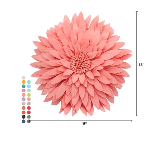 Contempo Lifestyles 3D Daisy & Sunflower Decorative Pillows - 14.5" & 13" Flower Shaped Pillows (Rose Peach) - color: Peach