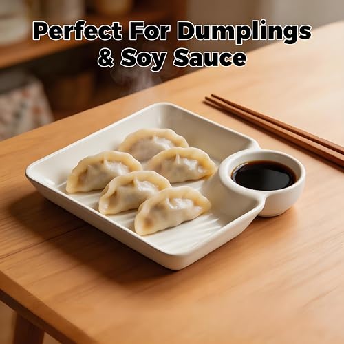 4 Pcs Chips and Salsa Serving Dish Plates, Veggie Platter Dipping Serving Trays with Sauce Rack for Buffet, Family Party, Appetizer, Sushi, Taco, Salsa, Charcuterie, Barbecue Plate. Reusable (All) - color: All
