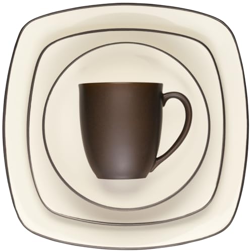 Noritake Colorwave Chocolate 4-Piece Square Place Setting, Service for 1 - color: Chocolate