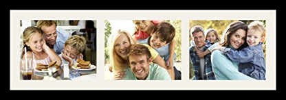 ArtToFrames Collage Photo Frame Single Mat with 3-8x10 Openings and Satin Black Frame. - color: 3 - 8x10 - (2360)