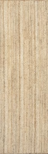 nuLOOM Rigo Hand Woven Farmhouse Jute Runner Rug, 2' 6" x 6', Natural - color: Natural, size: 2'6" x 6' (Rectangular)