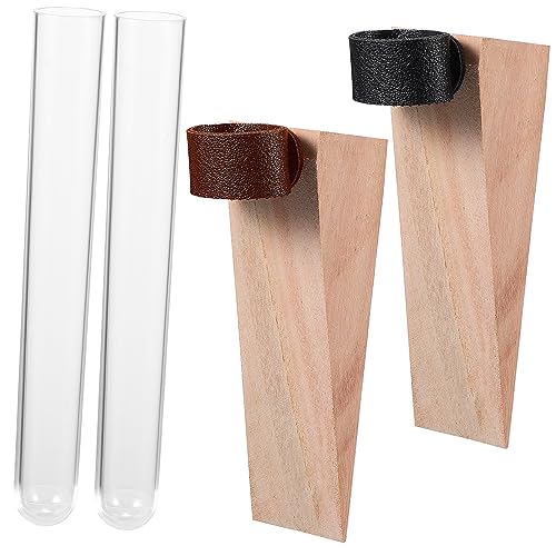 GLEAVI 2 Sets Hanging Test Tube Hydroponic Plant Vases for Indoor Wall Decor Plastic Propagation Stations Air Plant Holders for Home and Office