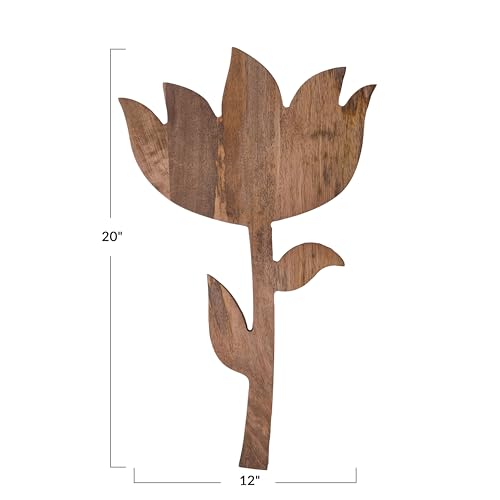 Creative Co-Op Bloom Mango Wood Serving Board, Natural