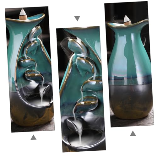 DOITOOL Backflow Incense Burner Holder Household Censer Aroma Therapy Supplies Home Fragrance Desktop Ornament for Bedroom and Living Room Decoration