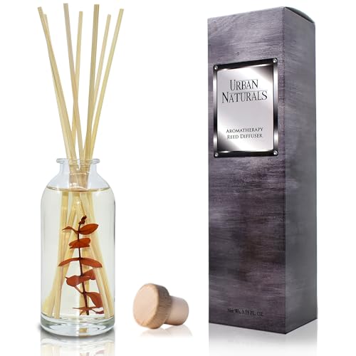 Reed Diffuser Set, Bay Rum & Sandalwood - Bathroom Décor | Powdery Bay Rum, Earthy Patchouli & Musk, A bold, spicy, Masculine scent - color: Bay Rum & Sandalwood