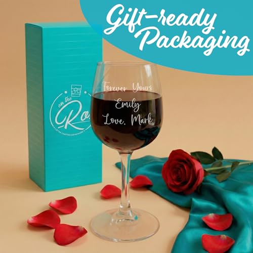 Custom Personalized Stem Wine Glass - 12.75oz Engraved Glass with 3 Lines of Custom Text - Unique Birthday, Wedding, or Christmas Gift for Mom, Sister, Teacher, and Friends - style: Custom Stem Wine Glass
