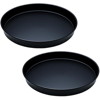 Amolliar Lazy Susan Turntable Organizer, Rotating Metal Spice Rack for Cabinet, Kitchen, Fridge, Pantry Storage, Condiment Organizer, Tray for Household Purpose, Under Sink Organizer, 10" 2 Pack Black - size: Black 10'' 2Pack
