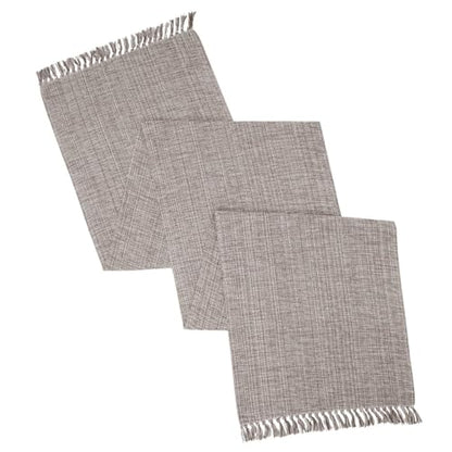 100% Cotton Table Runner - 72x13 Inch, Chambery Textured Table Runner, Durable & Elegant for Dining Table, Wedding, Restaurant, Oeko-TEX Certified - Charcoal Grey - color: Charcoal Grey