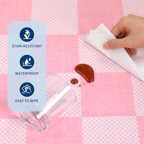 GarveeHome Checkered Pink 3x5 Washable Girls Rug Low-Pile Nursery Bedroom | Pink and White Small Area Rug for Bathroom Entryway Non-Slip Soft Stain Resistant Geometric Rugs TPE Backing - color: Blush Pink, size: 3' x 5' (Rectangular)