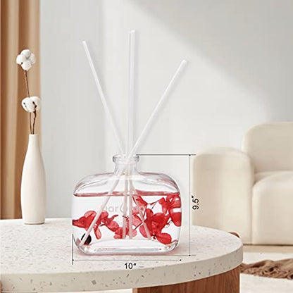 Reed Diffuser Set with Sticks, Daroma Dried Flowers Aromatherapy Reed Diffuser with Nature Essential Oil, Fragrance Scent Diffuser for Home Décor & Office, for Birthday, Christmas, Rose