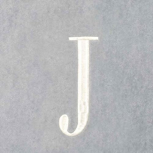 Avanti Linens - Towel Set, Soft & Absorbent Cotton, Embroidered Bathroom Decor, Set of 5 (Monogram Collection, Initial J) - style: J