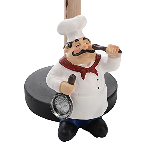 Chef Style Paper Towel Holder, Resin Crafts Display Chef Figurines Creative Roll Paper Stand for Countertop Kitchen Cafe Restaurant Dessert Shop Cake Shop Decoration