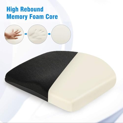 Tsumbay Memory Foam Seat Cushion - XL Size (16.9”x15”), Firm Support Coccyx Cushion for Office Chair, Tailbone Pain Relief with Removable Washable Cover & Handle for Car, Wheelchair - size: 16.9”X15.0”X2.2”