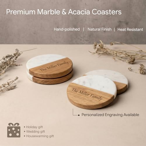 Personalized Charcuterie Board Set, Custom Engraved Marble Acacia Wood Cheese Board with Knife Set, Serving Board for Entertaining, Wedding, Valentines Day & Anniversary