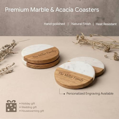 Personalized Charcuterie Board Set, Custom Engraved Marble Acacia Wood Cheese Board with Knife Set, Serving Board for Entertaining, Wedding, Valentines Day & Anniversary