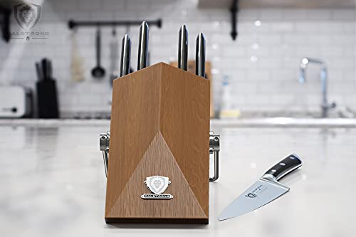 Dalstrong Knife Block Set - 5 Piece - Gladiator Series - with Modular, Multi-Level Block - German High Carbon Steel - Premium ABS Black Handles - NSF Certified - color: Black, size: 5-Pc