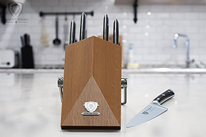 Dalstrong Knife Block Set - 5 Piece - Gladiator Series - with Modular, Multi-Level Block - German High Carbon Steel - Premium ABS Black Handles - NSF Certified - color: Black, size: 5-Pc