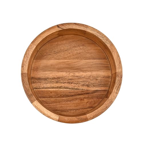 Handcrafted Acacia Wood Centerpiece Bowl – Decorative Wooden Bowl for Home Décor, Dining Tables & Living Rooms – Rustic Farmhouse Accent Décor (10" X 10" X 2.5")