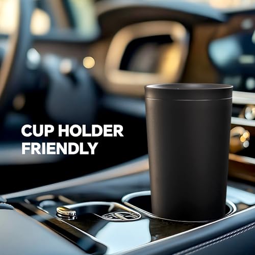 Ideus 17 oz Travel Coffee Mug, Double Wall Vacuum Stainless Steel Insulated Coffee Tumbler With Lid, Splash-Proof & Cup Holder Friendly, Keeps Drinks Hot/Cold, Dishwasher Safe, Black - color: Matte Black