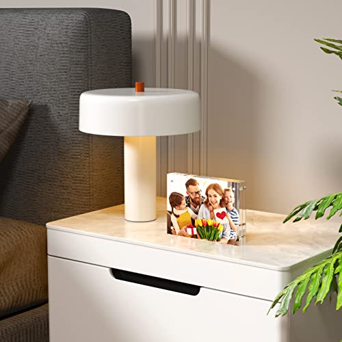 NIUBEE 5x7 Acrylic Frame, Clear Picture Frame 20% Thicker Block,Frameless Acrylic Frames Double Sided,Magnetic frames Display Desktop for Office/Home - size: 5x7"(1 Pack)