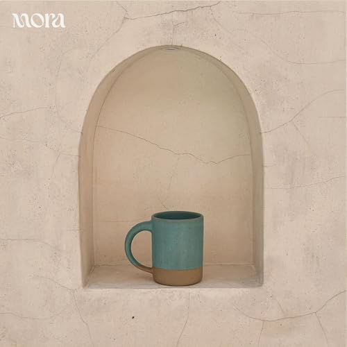 MORA Medium Mugs Set of 4, 16oz Ceramic Pottery Latte Mugs/Coffee Cups - Microwave and Dishwasher Safe - Iris - color: Iris