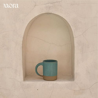 MORA Medium Mugs Set of 4, 16oz Ceramic Pottery Latte Mugs/Coffee Cups - Microwave and Dishwasher Safe - Iris - color: Iris