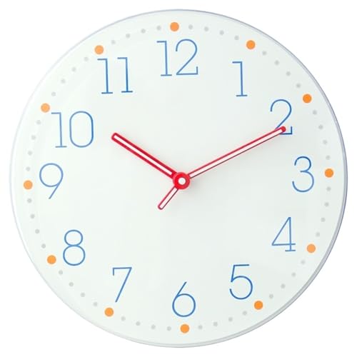 Wall Clocks Minimalist Wall Clock Living Room Home Use Silent Operation Battery Powered(White) - color: White