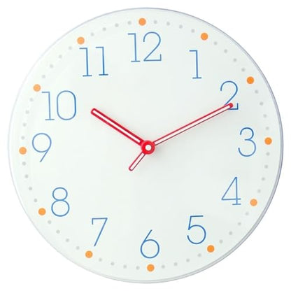 Wall Clocks Minimalist Wall Clock Living Room Home Use Silent Operation Battery Powered(White) - color: White