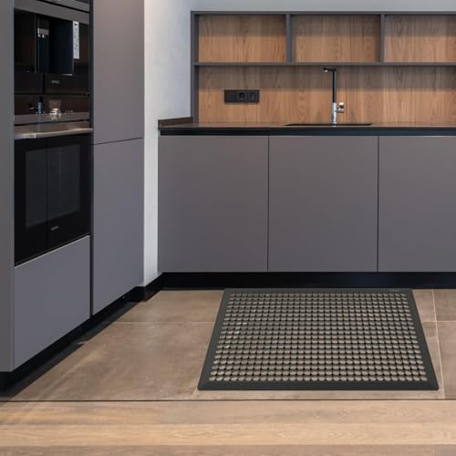 2 Pack Rubber Floor Mats 60”x36” - Heavy-Duty Non-Slip Kitchen Mat & Bar Floor Mat with Drain Holes, Odorless for Entrance, Restaurant, Indoor Outdoor - size: 60"x36" Drain Mats 2Pcs