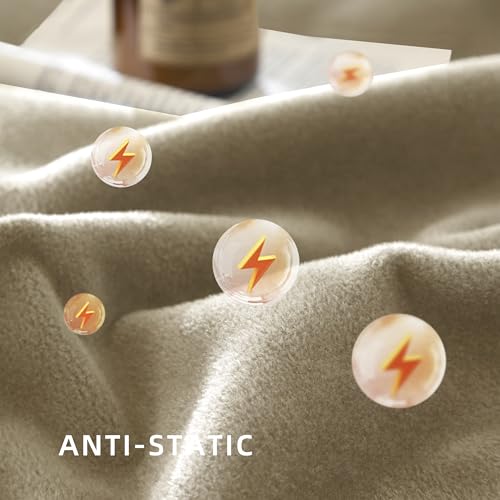 CHUFFED Cotton Waffle Blanket King Size - Plush Milk Velvet & Reversible Waffle Weave,Anti-Static 500Gsm Design，Thick Cozy Soft Winter Blanket for Bed, Couch, Sofa - Khaki, 104x90 Inches - color: Khaki, size: King
