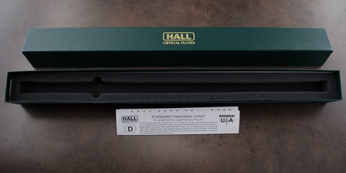Hall Crystal Flute 22204 - Offset Glass Flute in D - Green Ivy - color: Ivy