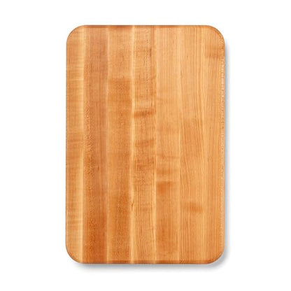John Boos Chop-N-Slice Series Rectangular Wooden Maple Cutting Board | 18”x12" – 1.25” Thick, 8-lb Reversible Butcher Block with Eased Corners, Edge-Grain & Finger Grips – Made in the USA - size: 18"L x 12"W