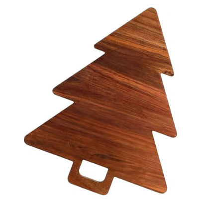 Christmas Tree Shaped Wooden Cutting Board Multifunctional Charcuterie Platter for Cheese Bread Cake and Appetizers Holiday Kitchen Decor
