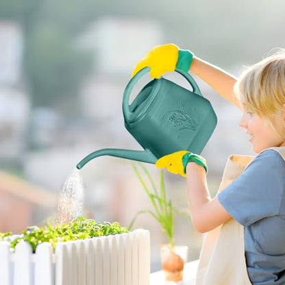 Plastic Watering Can - 1/2 Gallon - Green | With Long Spout for Watering-Home Indoor and Outdoor Garden - color: Green