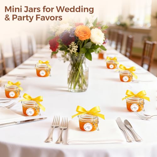 ComSaf Small Glass Spice Jars with Airtight Lids 4 oz 12 Pack Mason Pantry | Seasoning herbs powders, Salt pepper chili, Spice rack cabinet organization, Wedding favors, DIY crafts - size: 4oz*12