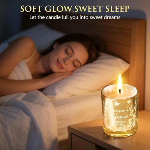 Candles for Women, 3 Pack Soy Wax Candle Gift Sets for Home Scented | Holiday Votive Candle Gifts Set, Christmas Birthday Gifts for Women Mom Her - Vanilla Coconut/Sandalwood Rose/Lemon Lavender - color: Gold, Pink, Purple
