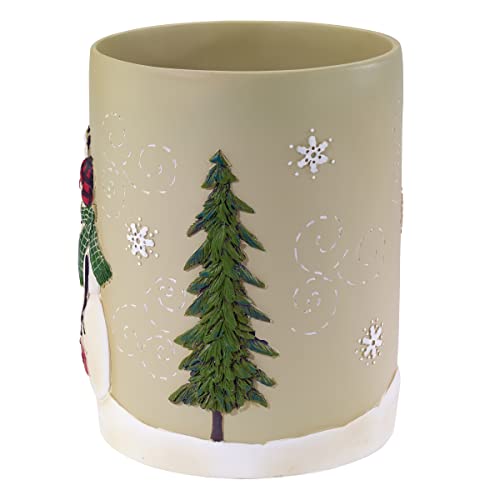 Avanti Linens - Wastebasket, Resin Bathroom Accessories, Christmas Decorations (Snowmen Gathering Collection) - size: Wastebasket