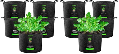 VIVOSUN 10-Pack 20 Gallon Plant Grow Bags, Heavy Duty Thickened Nonwoven Fabric Pots with Handles - color: Black, size: 20 Gallons (Pack of 2)