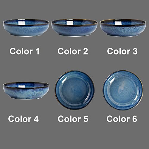 30oz Ceramic bowls set of 4-8" serving bowls for Kitchen,Pasta,Salad-Dishwasher & Microwave Safe Perfect for Housewarming, Thanksgiving, Christmas-Royal Blue - color: Royal Blue