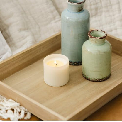 Dignity Series Aspen & Fog Scented Candle - 35 Hour Burn | Made in the USA Luxury Clean Soy Wax Candles - Long Lasting Ivory Glass Jar Candle for Home - 1 Wick - 5.3oz - color: Aspen + Fog