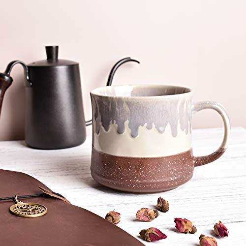 Bosmarlin Large Ceramic Coffee Mug, Big Tea Cup, 7 Colors to Choose, 21 Oz, Dishwasher and Microwave Safe, 1 PCS (Red) - color: Red