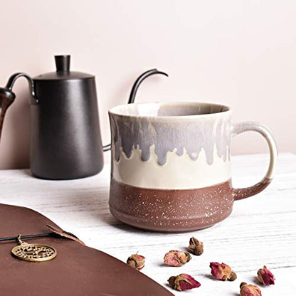 Bosmarlin Large Ceramic Coffee Mug, Big Tea Cup, 7 Colors to Choose, 21 Oz, Dishwasher and Microwave Safe, 1 PCS (Red) - color: Red