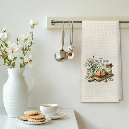 Funny Baking Gifts Kitchen Baking Towels, Gifts for Women Sourdough Bakers, in My Sourdough Era Floral Hand Dish Towels for Kitchen, 16x24 Inch - color: Kitchen-100
