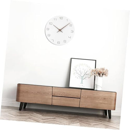 VALICLUD Minimalist Wooden Wall Clock Decorative Artistic Hanging Clock for Living Bedroom Office Home Decor with Fine Craftsmanship and Lightweight Design