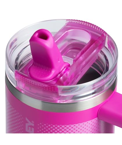 STANLEY Quencher ProTour Flipstraw Tumbler, 14 oz, Vivid Violet - Fade | Built-In Straw & Handle | Cupholder Compatible for Travel | Leakproof Insulated Stainless Steel Cup | BPA-Free - color: Vivid Violet Fade, size: 14 Ounces